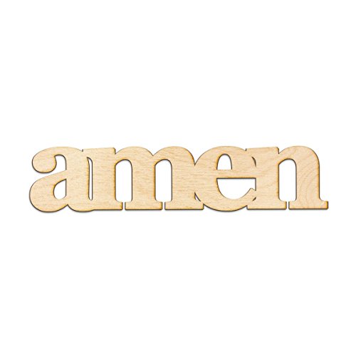 Amen Wood Sign Home Decor Gallery Wall Art Unfinished GIA 12" x 3"