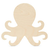 Wood Octopus Cutout 11 x 12 inches, Pack of 2 Unfinished Wood Door Hanger Cutout, Wooden Animals for Crafts & Summer, by Woodpeckers Woodpeckers