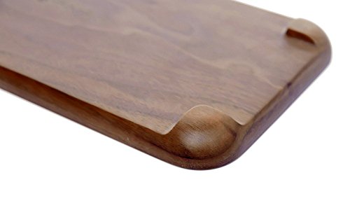 Rustic Walnut Wooden Tray Solid Wood Serving Tray Square Rectangle Platter Tea Tray Coffee Table Tray (Rectangle Small (12x6x0.9 inch)) - WoodArtSupply