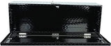 PRFFWK Truck Bed Tool Box Trailer Storage Tool Box Black Aluminum Heavy Duty Pick Up Truck Bed RV Toolbox Diamond Plate with Lock & Keys PRFFWK