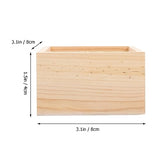Yardwe 4Pcs Wooden Box, Unfinished Small Square Wooden Box, Rustic Wooden Box, Organizer Container for DIY Crafts, Collectibles, Succulents, Desktop Yardwe
