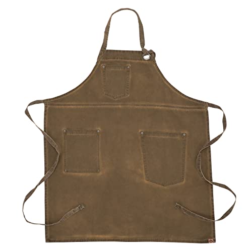 Chef Works Unisex Dorset Bib Apron, Golden Brown, One Size - WoodArtSupply