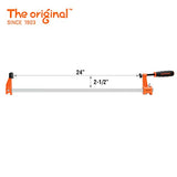 Jorgensen 2-pack Medium Duty Steel Bar Clamp Set with 600 lbs Load limit, 24-inch Jorgensen