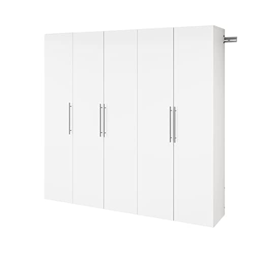 Prepac HangUps Work Storage Cabinet Set R-3pc, 75 in. W x 72 in. H x 16 in. D, White, 47 Cubic Feet - WoodArtSupply