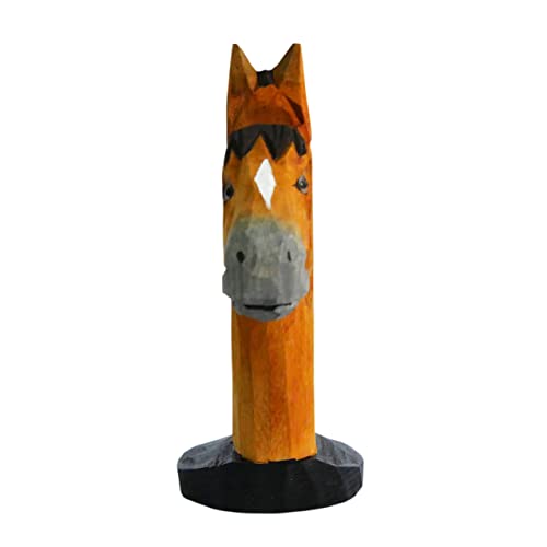 Red Dollar Handmade Wood Carved Animal Eyeglass Holder, Cute Sunglasses Display Stand, Nightstand Home Office Desk Decor, Christmas Holiday New Year Red Dollar