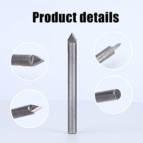 HUHAO 5PCS 60 Degree Router Bits CNC Engraving Router Bit 3D Pyramid Stone Engraving Bits Carving V Bit with 1/4 Shank Router Bit for Stone HUHAO