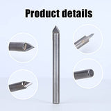 HUHAO 5PCS 60 Degree Router Bits CNC Engraving Router Bit 3D Pyramid Stone Engraving Bits Carving V Bit with 1/4 Shank Router Bit for Stone HUHAO