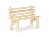 Multicraft Park Bench Miniature Wood for Dollhouses,Displays,Crafting,and DIY-5.25 Inches Long,Brown,Medium Multicraft