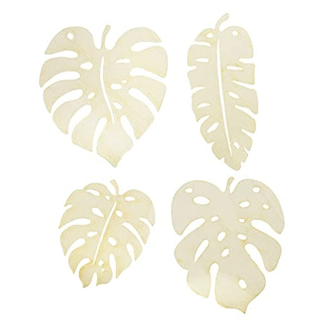 Summer-Ray 20 Wooden Monstera Leaves Laser Cutout DIY Craft Party Decoration Art Embellishment Room Decoration Summer-Ray.com