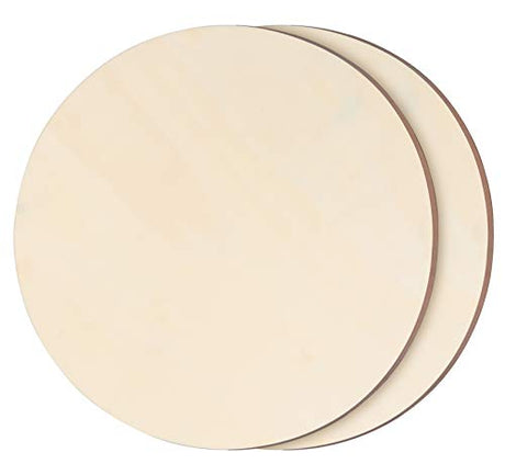 Lemonfilter 2 Pieces Wood Circles for Crafts 14inch Thick 0.24'', Unfinished Wood Rounds Wooden Cutouts for Crafts, Door Hanger, Door Design, Wood Lemonfilter