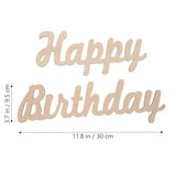 BESTOYARD Happy Birthday Wooden Sign Unfinished Wooden Cutout Letters Plaque Hanging Signs for Baby Shower Wedding Birthday Wreath Home Door Wall BESTOYARD