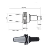 4Pcs CAT40 Tool Holder ER16 Collet Chuck Set length 4"/100mm Chuck Tool Holder Set Mill Holder for CNC Engraving Machine Milling Lathe(4Pcs findmall