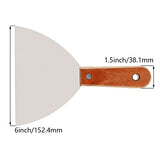 Bettomshin 1Pc Putty Knife Scrapers, 6" Carbon Steel Spackle Knife with Wooden Handle, Putty Knife Tool Set, Wallpaper Scraper, for Drywall Bettomshin
