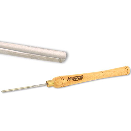 Hurricane Turning Tools, HTT-110, High Speed Steel, 1/4" Spindle Gouge (1/4" Flute) for Woodturning Hurricane Turning Tools