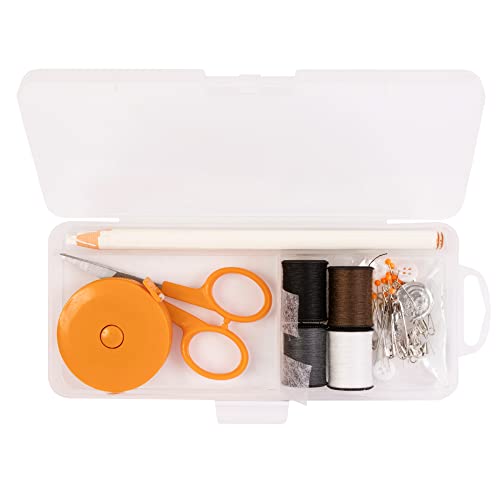 Fiskars Sewing Kit - 62-Piece Sewing Set with Case - Craft Supplies for Sewing - Clear Fiskars