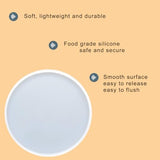 2pcs 7 Inch Resin Tray Molds, Round Rolling Tray Molds, Big Flat Round Coaster Resin Epoxy Silicone Board Molds for Resin Epoxy DIY Crafts SXYYDSG