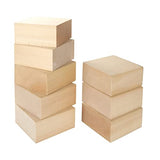 DIRBUY 8 pcs Large Basswood Blocks for Carving and Crafts - 4x4x2 inch DIY Wood Signs - Ideal for Carving Practice, DIY projects DIRBUY