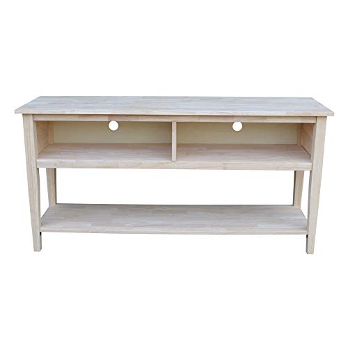 International Concepts Unfinished Entertainment/TV Stand, 60-Inch, Unfinished IC International Concepts
