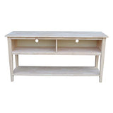 International Concepts Unfinished Entertainment/TV Stand, 60-Inch, Unfinished IC International Concepts