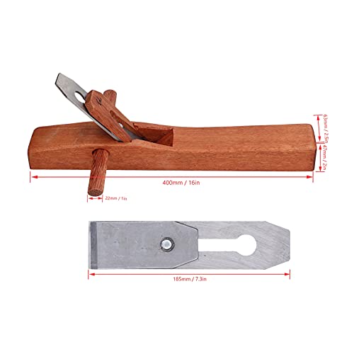 Hand Planer Hand Held Bench Wooden Carpenter Woodcraft Tool For Wood Planing Trimming, Surface Smoothing(400) ASHATA