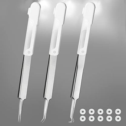 Vinyl Weeding Tool Set with 3 Pcs LED Light, Weeding Hook, Tweezers, Pin for Crafting, Small Vinyl Projects, Paper & Iron-on Projects, LED Vinyl - WoodArtSupply