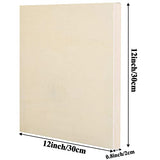 ADXCO 8 Pack Wood Panels 12 x 12 Inch Unfinished Wood Canvas Wooden Panel Boards for Painting, Pouring, Arts Use with Oils, Acrylics ADXCO