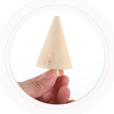 Abaodam 10pcs Mini Wooden Christmas Tree DIY Unfinished Wood Trees Blank Wooden Peg Dolls Unpainted Miniature Trees Statues for Arts Crafts Graffiti Abaodam