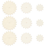 OLYCRAFT 9pcs Unfinished Wooden Gears Undyed Wood Pendants Gear Slices Charms Steampunk Wood Gear Pieces Embellishments Unfinished Wooden Gear Pieces OLYCRAFT
