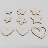 Amosfun 30pcs Wooden Unicorn Shape Wood Discs Slices Unfinished Wooden Cutouts Craft DIY Decoration Amosfun