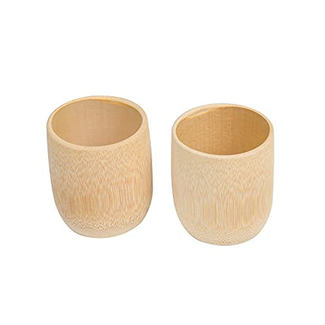 2PCS Wooden Tea Cups Natural BambooTea Cup Coffee Mug Wine Mug Camping Cup Travel Coffee Mugs Craft Tea Drinking Cup Gift Outdoor Mug for Drinking Metany