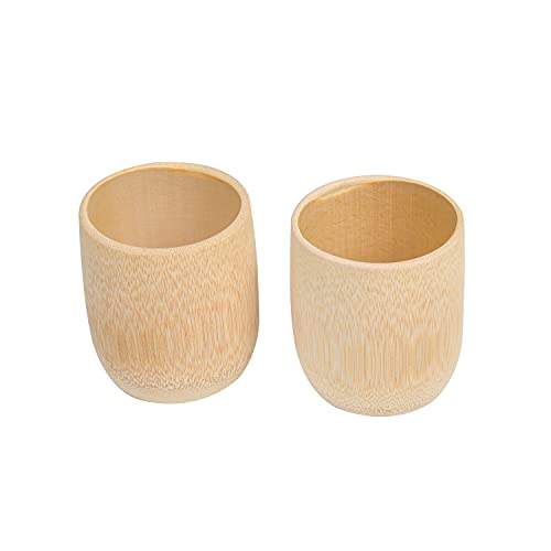 2PCS Wooden Tea Cups Natural BambooTea Cup Coffee Mug Wine Mug Camping Cup Travel Coffee Mugs Craft Tea Drinking Cup Gift Outdoor Mug for Drinking - WoodArtSupply