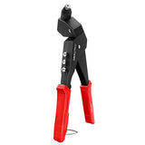 HAUTMEC Pop Rivet Gun,360° Swivel Head Hand Rivet Tool with 4 Manual Interchangeable Rivet Heads HT0128-HR HAUTMEC