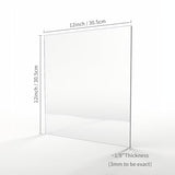 5 Pieces Acrylic Sheet Clear Cast Plexiglass 12 x 12 inches Square Panel 1/8 Thick (3mm) Clear Plastic Plexi Perspex Plate Panel with Protective Umootek