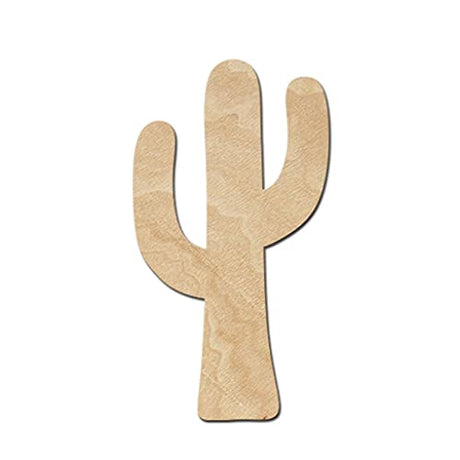 Cactus Wood Cutouts for crafts, Laser Cut Wood Shapes 5mm thick Baltic Birch Wood, Multiple Sizes Available Elliefont Styles