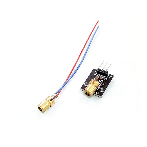 8PCS 3 Pin 650nm 5V Laser Transmitter Sensor Module Board KY-008 Dot Diode Copper Head Sensor Module Diode Laser Mini laser head for Arduino - WoodArtSupply