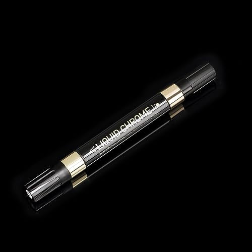 ZEYAR Liquid Gold Chrome Paint Marker, DIY Shiny Gold Marker Pen for any surface, Golden Metallic High-gloss display, Dual tips: Extra Fine and ZEYAR