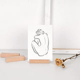 HZLHZYY 20 Pack Wood Sign Holder Wood Block Stand Holder Wooden Menu Stand Holder Photo Stand Place Card Holder Picture Table Display Stand Small HZLHZYY