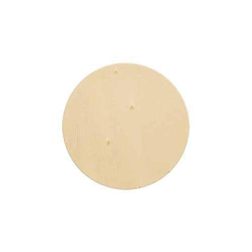 Natural Unfinished Round Wood Circle Cutout 3 Inch - Bag of 25