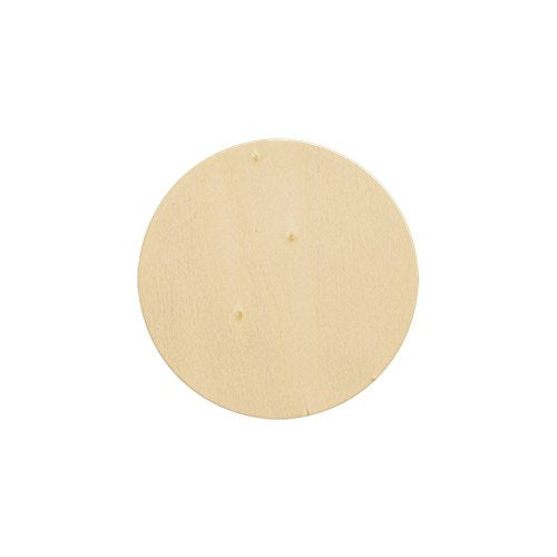 Natural Unfinished Round Wood Circle Cutout 3 Inch - Bag of 25 - WoodArtSupply