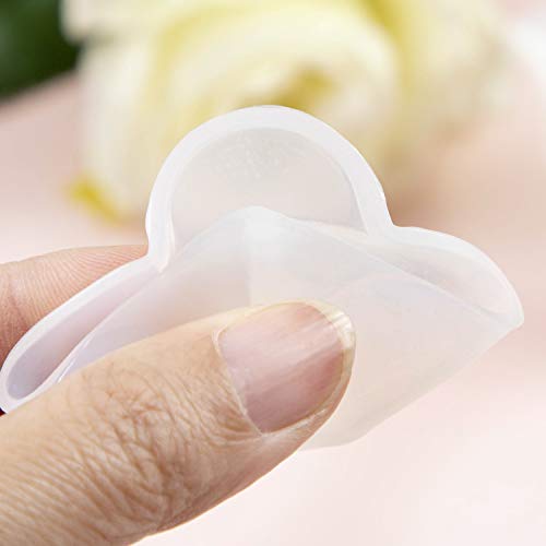 AUEAR, 10 Pack Silicone Mold Cup Dispenser Mini Measuring Mixing Cup for DIY Jewelry Making Epoxy Resin Craft AUEAR