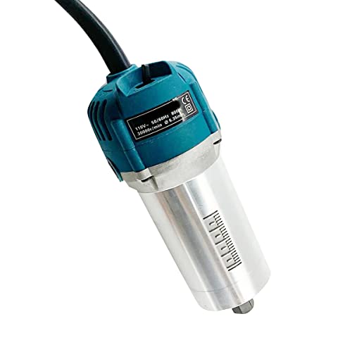 Cozyel 110V 800W Palm Router Electric Hand Trimer Wood Router 1/4" Collets Woodworking Tool Laminate Trimer, Blue Cozyel