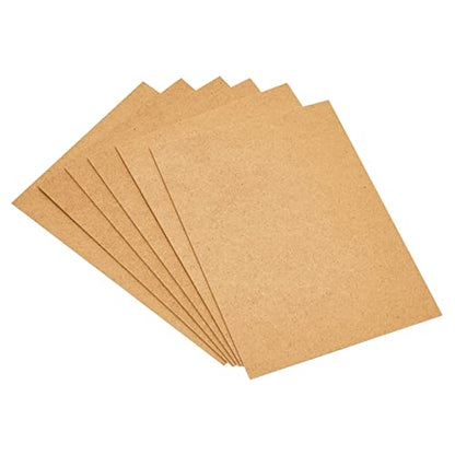 30 Sheets Thin MDF Wood Boards for Crafts, 2mm Medium Density Fiberboard (6 x 8 in, Brown) - WoodArtSupply