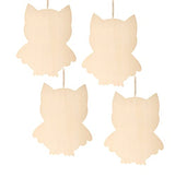 Group of 4 Unfinished Wood Owls by Factory Direct Craft for Decorating and Craft Activities Factory Direct Craft