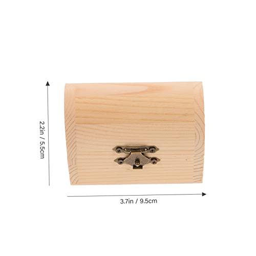 Unomor 2Pcs big wooden box Storage rack decorative boxes for storage dried flower box Jewelry box manual wooden box jewelry unfinished wood bin Unomor