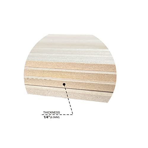 4 Pack Veneered MDF Double Sided Paulownia Wood,MDF Core,6.4mm 1/4th Inch, 10"x16" Unfinished Wooden Canvas Boards Signs for Engraving Painting Cregugua