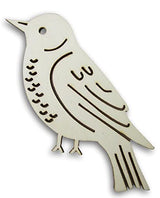 Wooden Birds - Miniature Laser Cut Wood Shapes- Unfinished Natural Wood - 4 Pieces CraftMedley