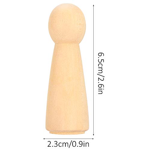 20Pcs Unfinished Wooden Peg Dolls Wooden People Figures to Hand Paint DIY Wood Peg Dolls Kit for DIY Crafts Toy Kids Art Craft Painting