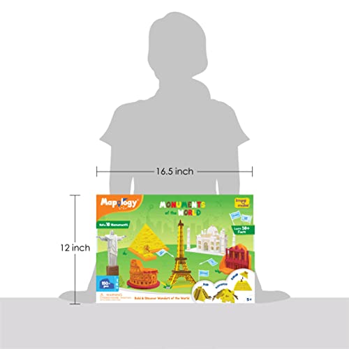 Imagimake Mapology Monuments of World | 3D Puzzles for Kids Ages 8-10 | Learning & Educational Toys for Kids 5-7 | Puzzles for Kids Ages 4-8 | Imagimake