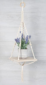 Solid Oak Macrame KIT, Hanging Shelf-Square Solid Oak