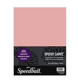 Speedball Speedy-Carve Lino Carving Block, Rectangle, Pink, 9 x 11-3/4 Inches, Linoleum for Printmaking Speedball